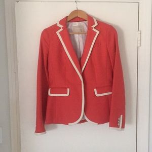 Banana Republic Pink coral blazer and white